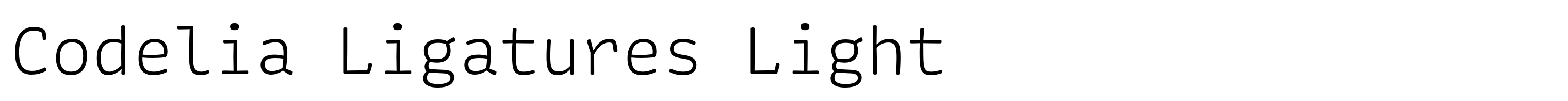 Codelia Ligatures Light